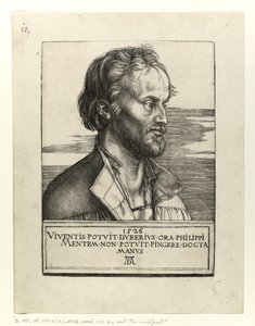 Portrett av Philipp Melanchton, 1526 av Albrecht Dürer