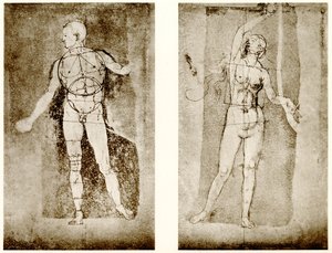 Proporsjonsstudie om Adam og Eva av Albrecht Dürer