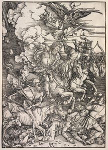Johannes åpenbaring: De fire ryttere, 1511. av Albrecht Dürer