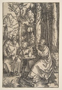 Saint Anthony og Saint Paul i ørkenen, ca. 1503. av Albrecht Dürer