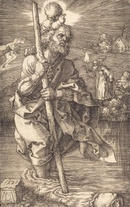 Saint Christopher Facing Right, 1521. av Albrecht Dürer