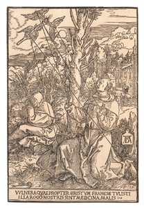 Saint Francis mottar Stigmata, ca. 1505. av Albrecht Dürer