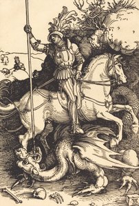 Saint George dreper dragen, 15011504. av Albrecht Dürer