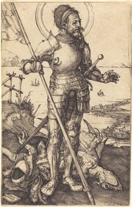 Saint George stående av Albrecht Dürer