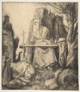Sankt Hieronymus ved styvingspilen av Albrecht Dürer