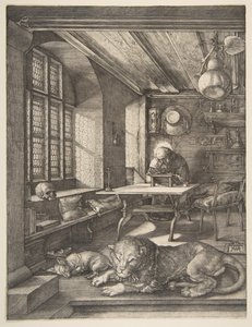 Saint Hieronymus i hans studie, 1514. av Albrecht Dürer