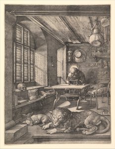 Saint Hieronymus i hans studie, 1514. av Albrecht Dürer