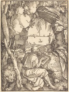 Saint Hieronymus i en hule av Albrecht Dürer