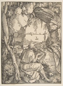 Saint Hieronymus i en hule, 1512. av Albrecht Dürer