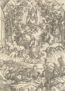 Sankt Johannes foran Gud og de eldste, 1498. av Albrecht Dürer