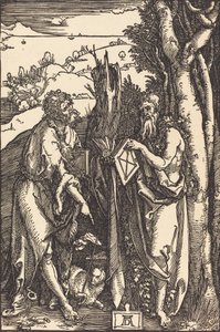 Døperen Johannes og den hellige Onuphrius, ca. 1504. av Albrecht Dürer