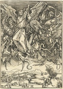 Saint Michael som kjemper mot dragen av Albrecht Dürer