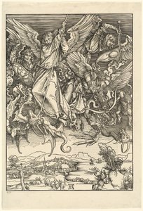 Saint Michael som kjemper mot dragen av Albrecht Dürer