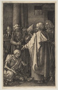 Sankt Peter og Johannes ved tempelporten, fra The Passion, 1513. av Albrecht Dürer