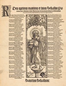 Saint Sebaldus står på en søyle, ca. 1501. av Albrecht Dürer