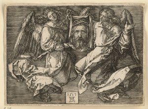 Veronikas svetteduk, holdt av to engler av Albrecht Dürer