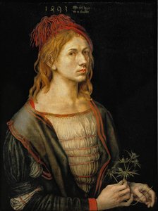 Selvportrett med tistel av Albrecht Dürer