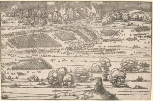 Beleiring av en festning: Venstre del. av Albrecht Dürer