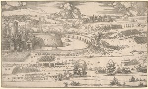 Beleiring av en festning: Høyre del. av Albrecht Dürer