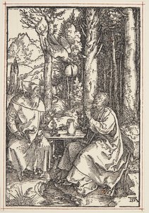 St. Anthony besøker St. Paul i villmarken av Albrecht Dürer