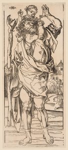 St. Christopher krysser strømmen av Albrecht Dürer