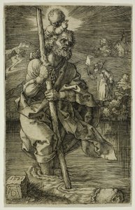 St. Christopher vendt mot høyre av Albrecht Dürer