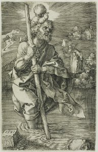 St. Christopher vendt mot høyre av Albrecht Dürer