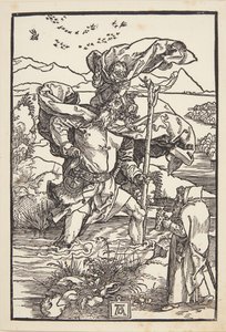 St. Christopher i villmarken med fugleflukt av Albrecht Dürer