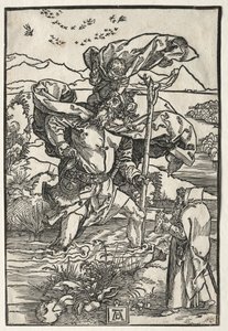 St. Christopher med fuglene, ca. 1501-1504. av Albrecht Dürer