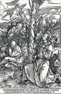 St Francis mottar Stigmata, 1504 1906 av Albrecht Dürer