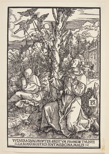 St. Francis mottar stigmata av Albrecht Dürer