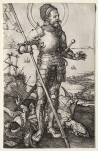 St. George til fots, ca. 1504-1505. av Albrecht Dürer
