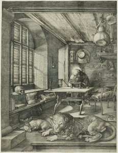 St. Hieronymus i hans studie av Albrecht Dürer
