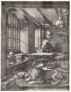 St. Hieronymus i hans studie av Albrecht Dürer