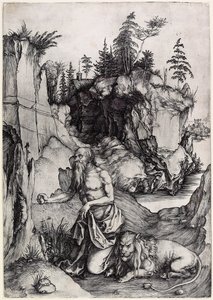 Sankt Hieronymus i botsøvelse av Albrecht Dürer