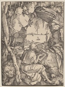 St. Hieronymus i en hule av Albrecht Dürer