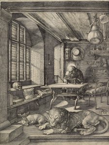 St Jerome i hans studie, 1514 av Albrecht Dürer