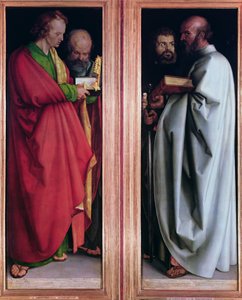 St. John med St. Peter og St. Paul med St. Mark, 1526 av Albrecht Dürer
