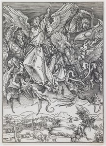 St. Michael Fighting the Dragon, fra serien «The Apocalypse» av Albrecht Dürer