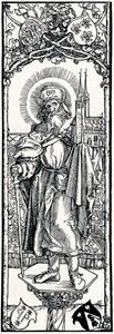 St Sebaldus på en hovedstad, 1906 av Albrecht Dürer