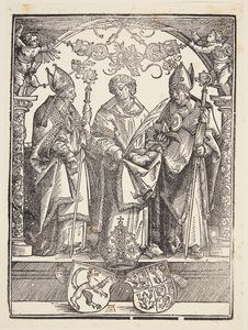 St. Stefan med to andre helgener av Albrecht Dürer
