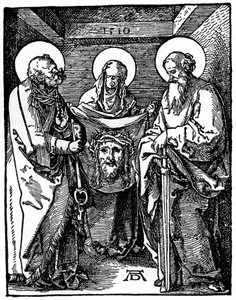 St Veronica med Sudarium mellom St Peter og Paul, 1510, 1936 av Albrecht Dürer