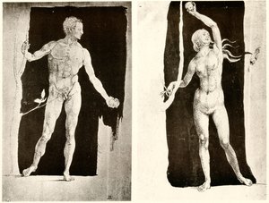Studier om Adam og Eva av Albrecht Dürer