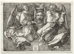 Sudarium vist av to engler. av Albrecht Dürer