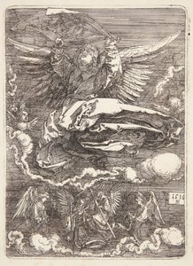 Sudarium spredt ut av en engel av Albrecht Dürer