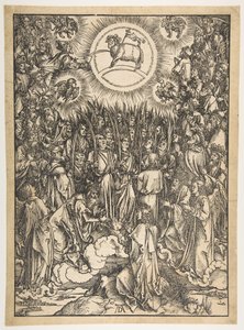 The Adoration of the Lamb, fra The Apocalypse, Latin Edition, 1511, 1511. av Albrecht Dürer