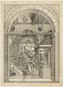 Bebudelsen, fra Jomfruens liv av Albrecht Dürer