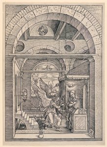 The Annunciation, fra serien Life of the Virgin av Albrecht Dürer
