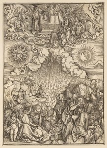 Apokalypsen: Åpningen av det femte og sjette seglet av Albrecht Dürer
