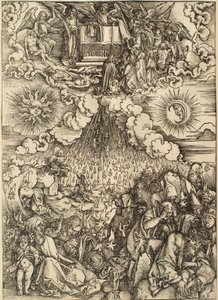 Apokalypsen: Åpningen av det femte og sjette seglet av Albrecht Dürer